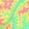 绵虒镇 topographic map, elevation, terrain