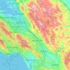 Santa Clara County topographic map, elevation, terrain