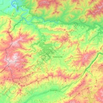 Graham County topographic map, elevation, terrain
