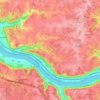 Delhi Township topographic map, elevation, terrain