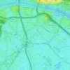 Dickens Square topographic map, elevation, terrain