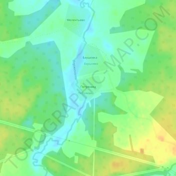 Петряевка topographic map, elevation, terrain