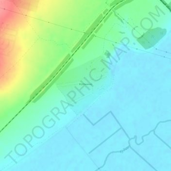 Копнино topographic map, elevation, terrain