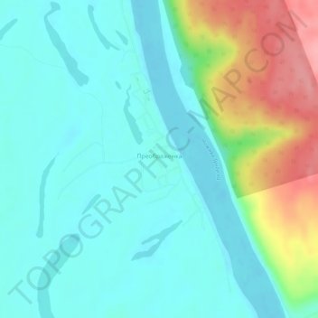 Преображенка topographic map, elevation, terrain