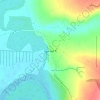 Красный Яр topographic map, elevation, terrain