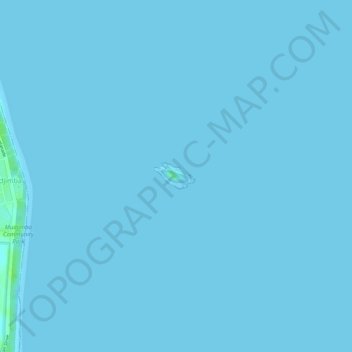 Mudjimba Island topographic map, elevation, terrain