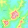 抱犊寨 topographic map, elevation, terrain