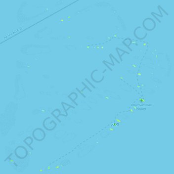 Southern Maalhosmadulhu Atoll topographic map, elevation, terrain