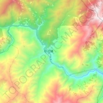 渔子溪 topographic map, elevation, terrain