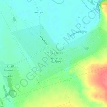 Каменка-Садовка topographic map, elevation, terrain