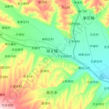 黑林河 topographic map, elevation, terrain