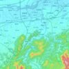 灵山江 topographic map, elevation, terrain