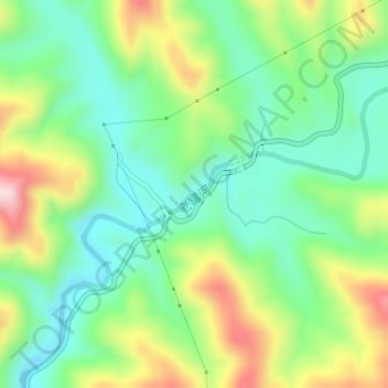 老罐河 topographic map, elevation, terrain