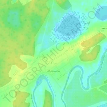 Абрамово topographic map, elevation, terrain