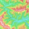 Valcellina topographic map, elevation, terrain