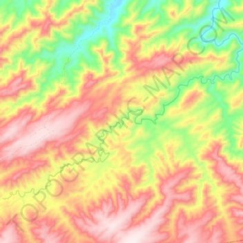 Córrego-grande topographic map, elevation, terrain