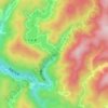島地川ダム topographic map, elevation, terrain
