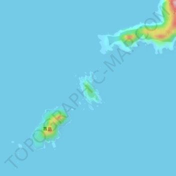 クロキ島 topographic map, elevation, terrain
