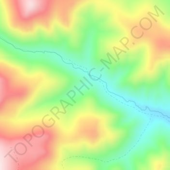 Agua Azul topographic map, elevation, terrain