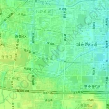 郑州文庙 topographic map, elevation, terrain