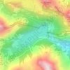 Lac d'Oredon topographic map, elevation, terrain