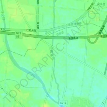 梳洗河 topographic map, elevation, terrain