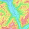 Vallée du Rhône topographic map, elevation, terrain