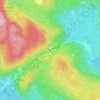 Øvre Engesland topographic map, elevation, relief
