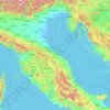 Pesaro e Urbino topographic map, elevation, relief