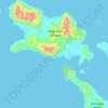D’Entrecasteaux Islands topographic map, elevation, relief