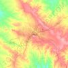 Gweru topographic map, elevation, relief