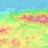 Caracas topographic map, elevation, relief