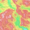 Oppland topographic map, elevation, relief