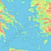 Aegean topographic map, elevation, relief