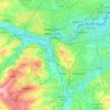 Gateshead topographic map, elevation, relief