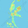 Halmahera topographic map, elevation, relief