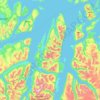 Troms og Finnmark topographic map, elevation, relief