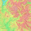 Hautes-Alpes topographic map, elevation, relief