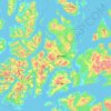 Hinnøya topographic map, elevation, relief